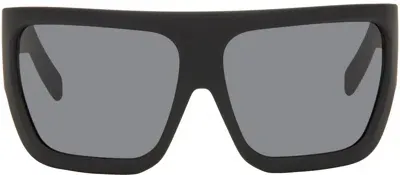 Rick Owens Black Porterville Davis Sunglasses In 0909 Black/black