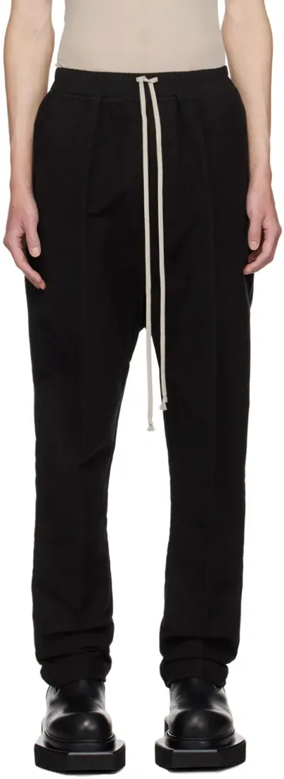 Rick Owens Black Drawstring Trousers