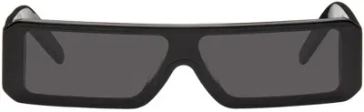 Rick Owens Black Porterville Gethshades Sunglasses In 0909 Black/black