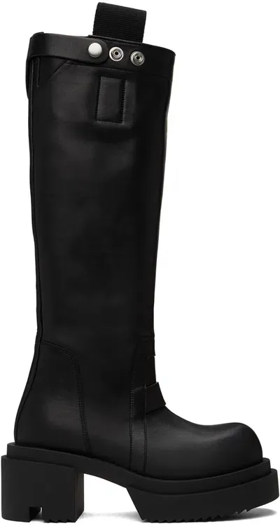 Rick Owens Bogun Knee-high Boots In Black