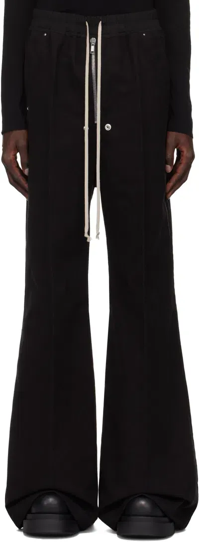 Rick Owens Wide Bela Cotton Poplin Pants In Dust