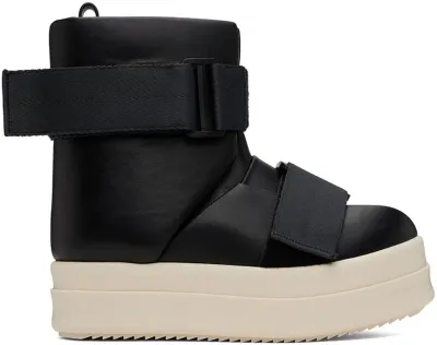 Rick Owens Black Splint Sneakers In 91 Black/milkmilk/mi