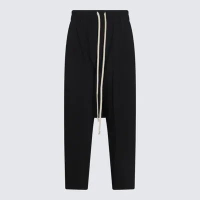 Rick Owens Black Viscose Pants