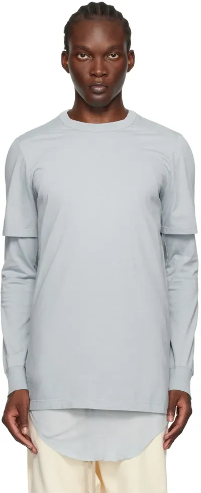 Rick Owens Blue Porterville Level T-shirt In 36 Pale Blue