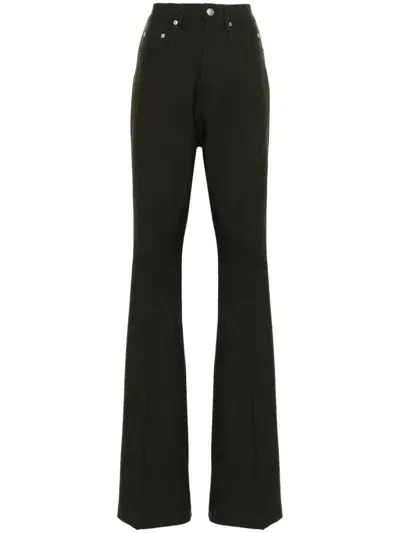 Rick Owens Bolan Bootcut Trousers In Green