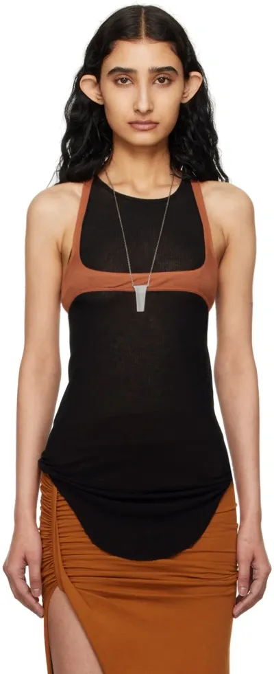 Rick Owens Brown Horny T Tank Top In 54 Henna Brown