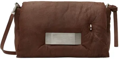 Rick Owens Brown Porterville Big Pillow Griffin Bag In 93 Throat