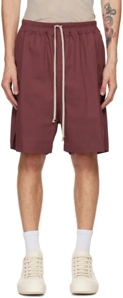 Rick Owens Brown Porterville Heavy Shorts In 93 Throat