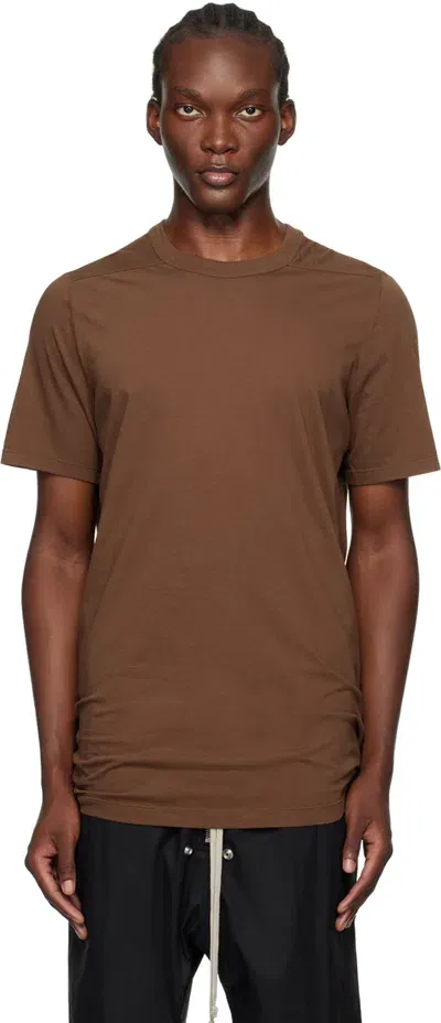 Rick Owens Brown Porterville Level T-shirt In 93 Throat