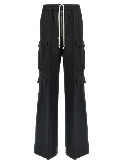 Rick Owens Black Double Cargo Jumbo Belas Pants