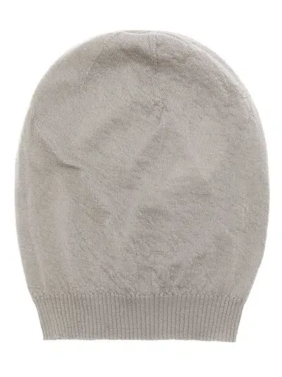 Rick Owens Cashmere Beanie In Grey