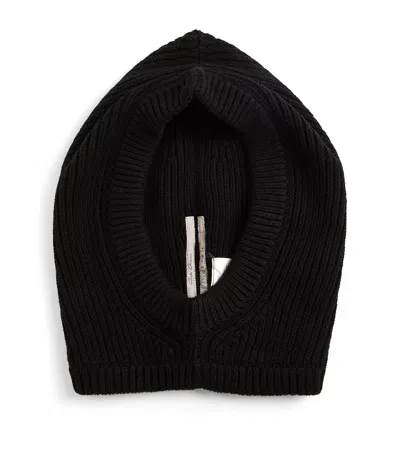 Rick Owens Cashmere-wool Balaclava In Black