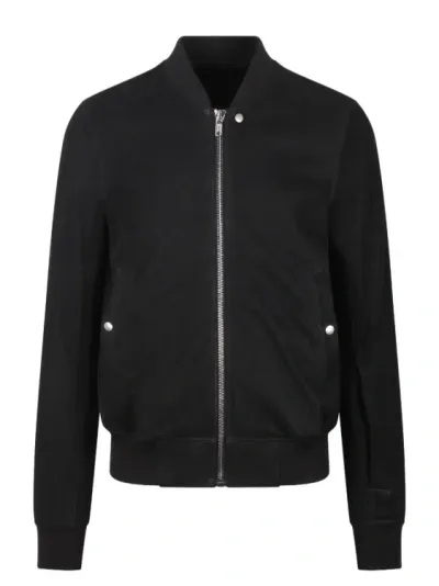 Rick Owens Black Classic Flight Leather Jacket