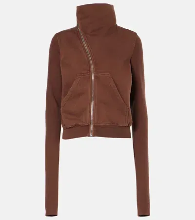 Rick Owens Cotton Jacket In Brown