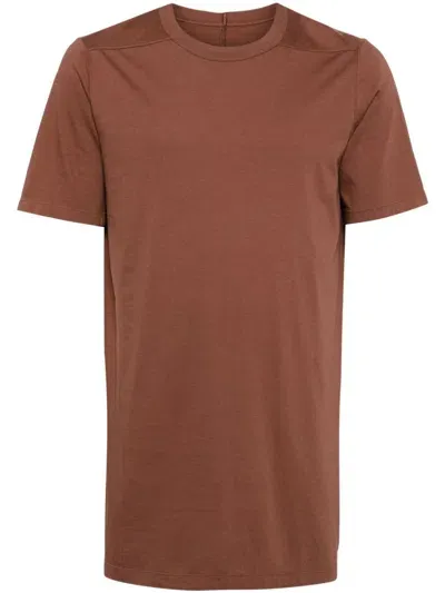 Rick Owens Cotton Jersey T-shirt In Brown