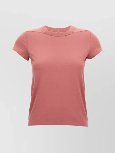 Rick Owens Cropped Level T T-shirt In Peach