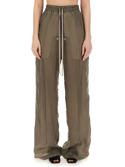 Rick Owens Cupro Pants In Beige