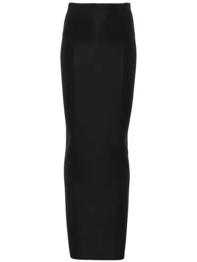 Rick Owens Dirt Pillar Maxi Skirt In Schwarz