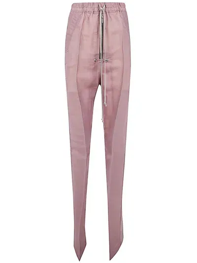 Rick Owens Drawstring Geth Belas Pants In Pink & Purple