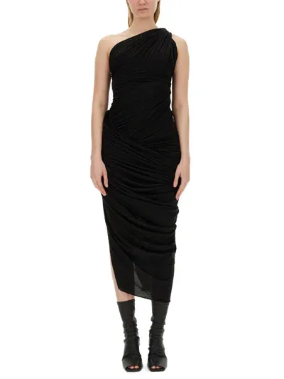 Rick Owens Dress With Slit In Black