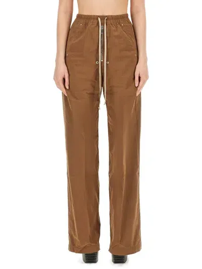 Rick Owens Drkshdw Cotton Pants In 44 Khaki Brown