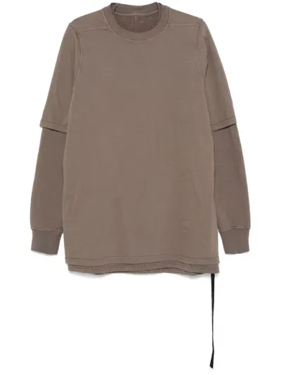 Rick Owens Drkshdw Hustler Sweatshirt In Brown