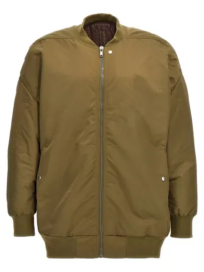 Rick Owens Drkshdw Rick Owens Jumbo Flight Zipped Bomber Jacket In Green