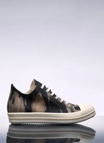 Rick Owens Drkshdw Low Sneakers In Black