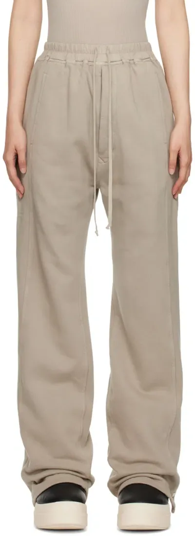 Rick Owens Drkshdw Off-white Porterville Pusher Lounge Pants In 08 Pearl