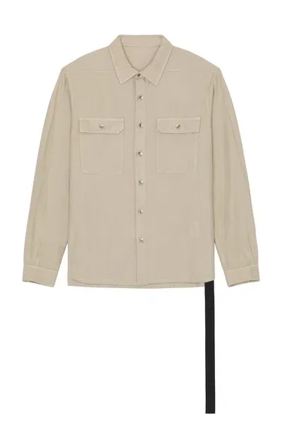 Rick Owens Drkshdw Outershirt In Pearl