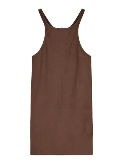 Rick Owens Drkshdw Sleeveless Racer Top In Brown