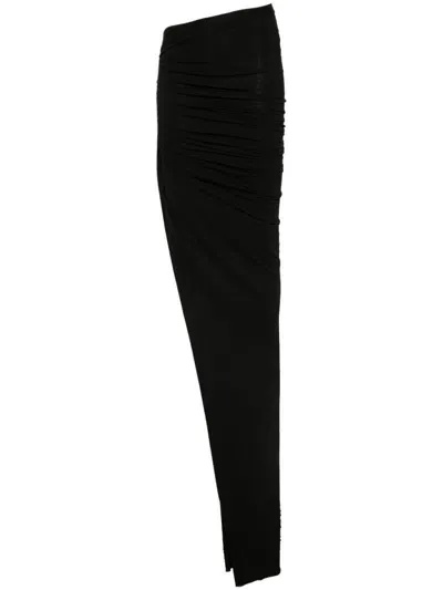 Rick Owens Drkshdw Edfu Asymmetric Skirt In Black