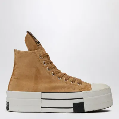 Rick Owens Drkshdw X Converse Converse X Drkshdw Blonde Dbl Drkstar Canvas Sneaker In Beige