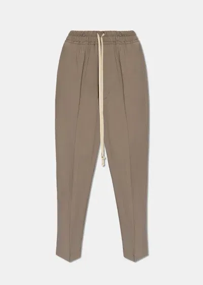 Rick Owens Ataires Cropped Trousers In Dust