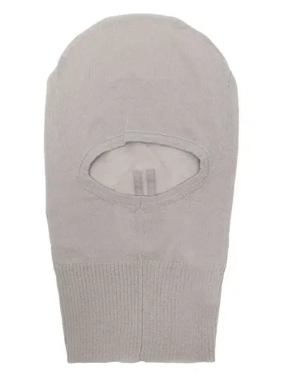 Rick Owens Fine-knit Balaclava In Grey