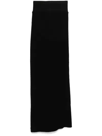 Rick Owens Flared Maxi Skirt In Black