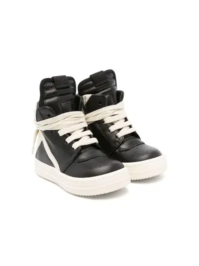 Rick Owens Kids' Geo Boots In Black