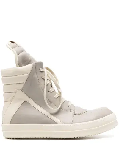 Rick Owens Geobasket In Pearl Milk Milk