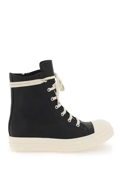 Rick Owens Geobasket Sneakers In White