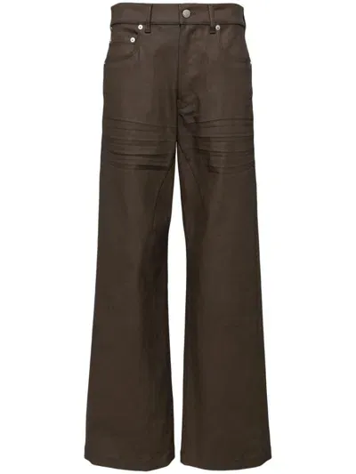 Rick Owens Geth Jeans In Brown