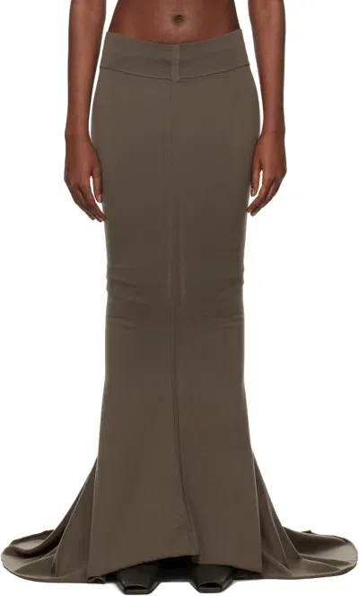 Rick Owens Gray Porterville Dauphine Maxi Skirt In 34 Dust