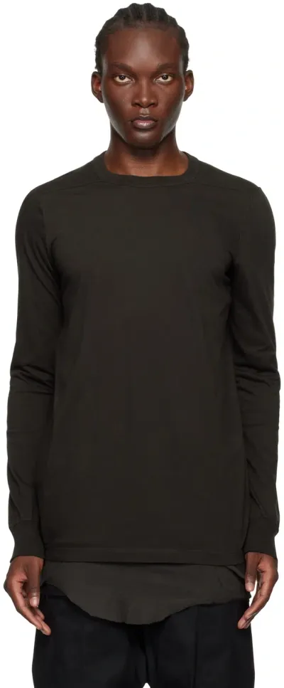 Rick Owens Gray Porterville Level Long Sleeve T-shirt In 78 Drkdust