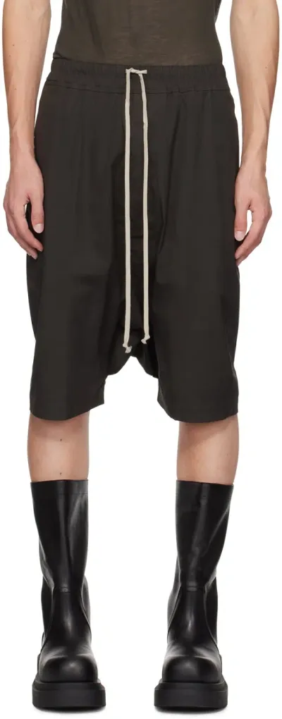 Rick Owens Gray Porterville Rick's Pods Shorts In 78 Drkdust