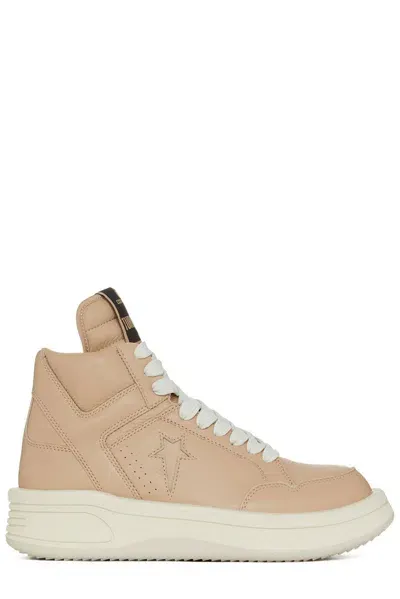 Rick Owens High-top Lace-up Sneakers In Cave