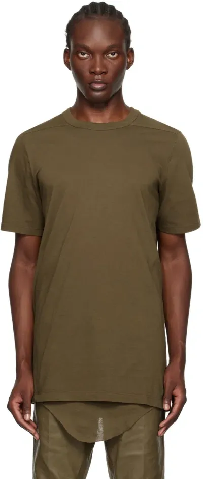 Rick Owens Khaki Porterville Level T-shirt In 35 Bean