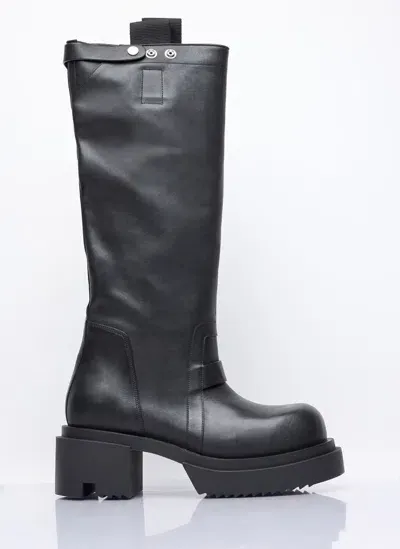 Rick Owens Knee-high Pull-on Begun Boots In Black