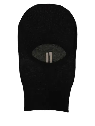 Rick Owens Knitted Balaclava In Black