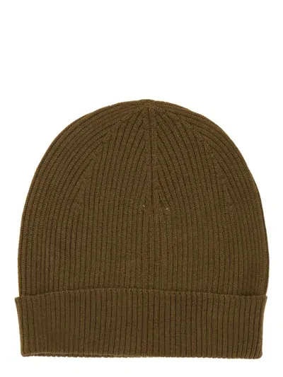 Rick Owens Knitted Beanie Hat In Brown