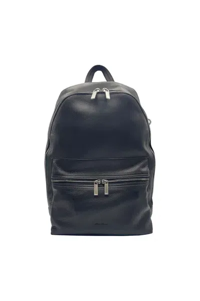 Rick Owens Leather Backpack In Black