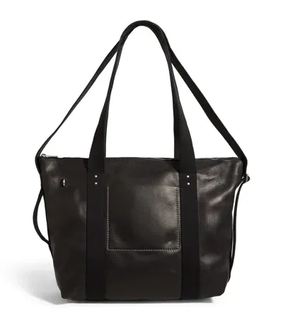 Rick Owens Leather Porterville Tote Bag In Black